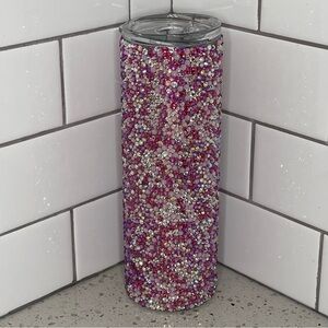30 oz Pink Rhinestone Tumbler